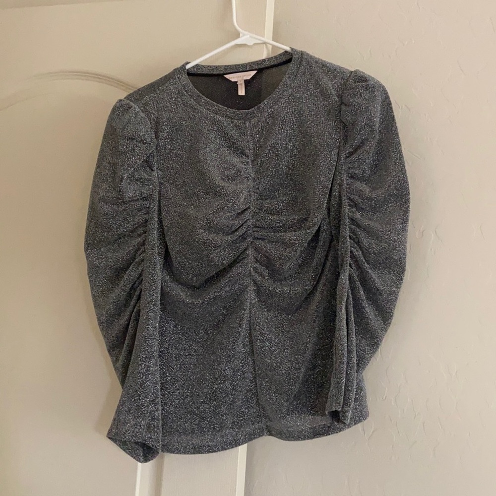 Rebecca Taylor silver sparkle top size S